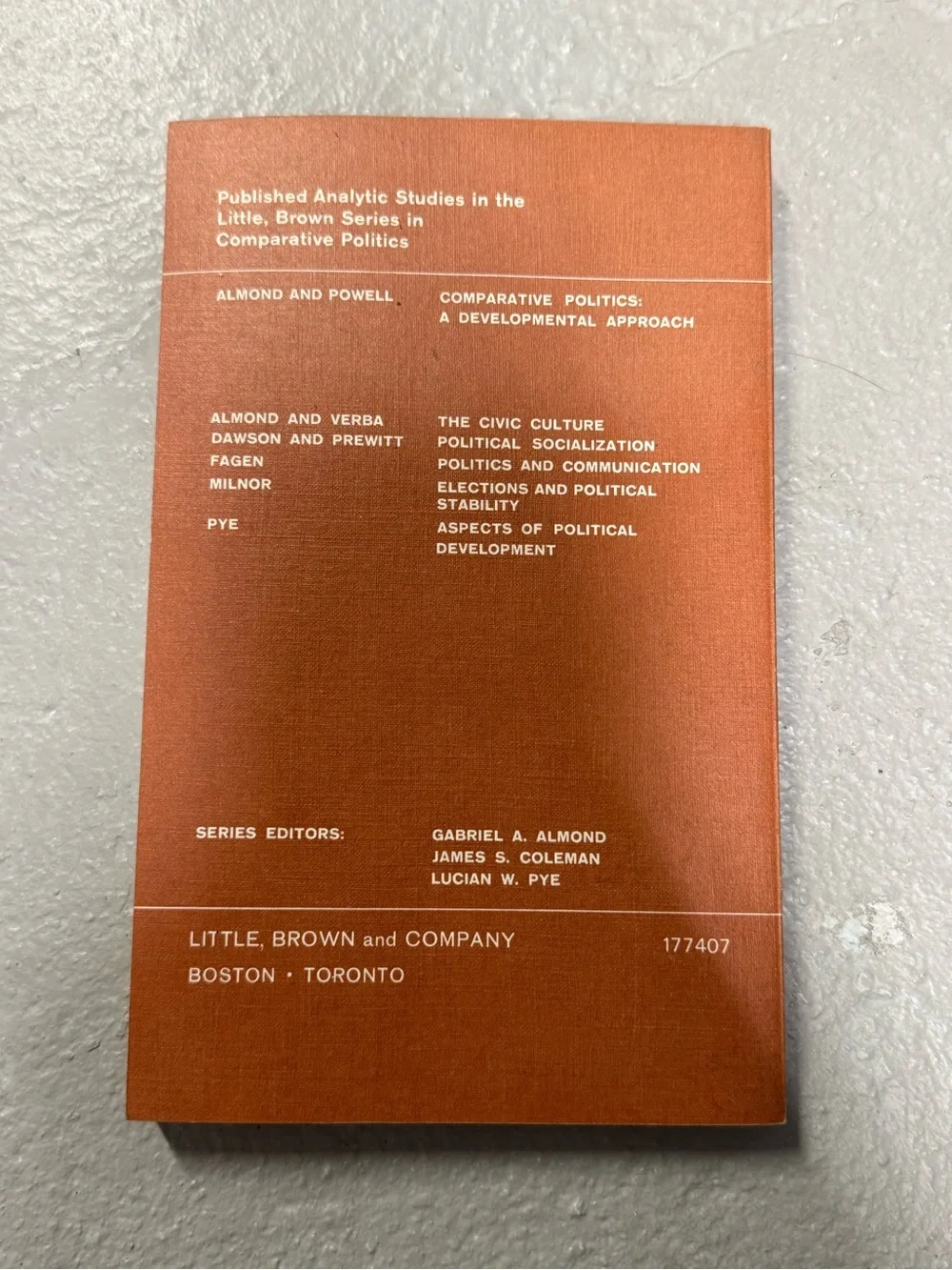 Vintage Political Socialization Dawson Prewitt Comparative Politics Paperback VG